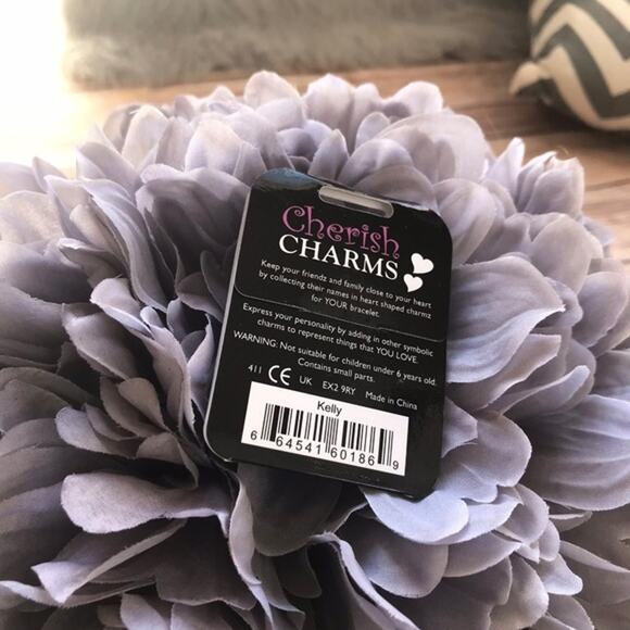 Cherish Charms KELSEY Name Bracelet Charm Silvertone Silver Tone NEW - Picture 3 of 3